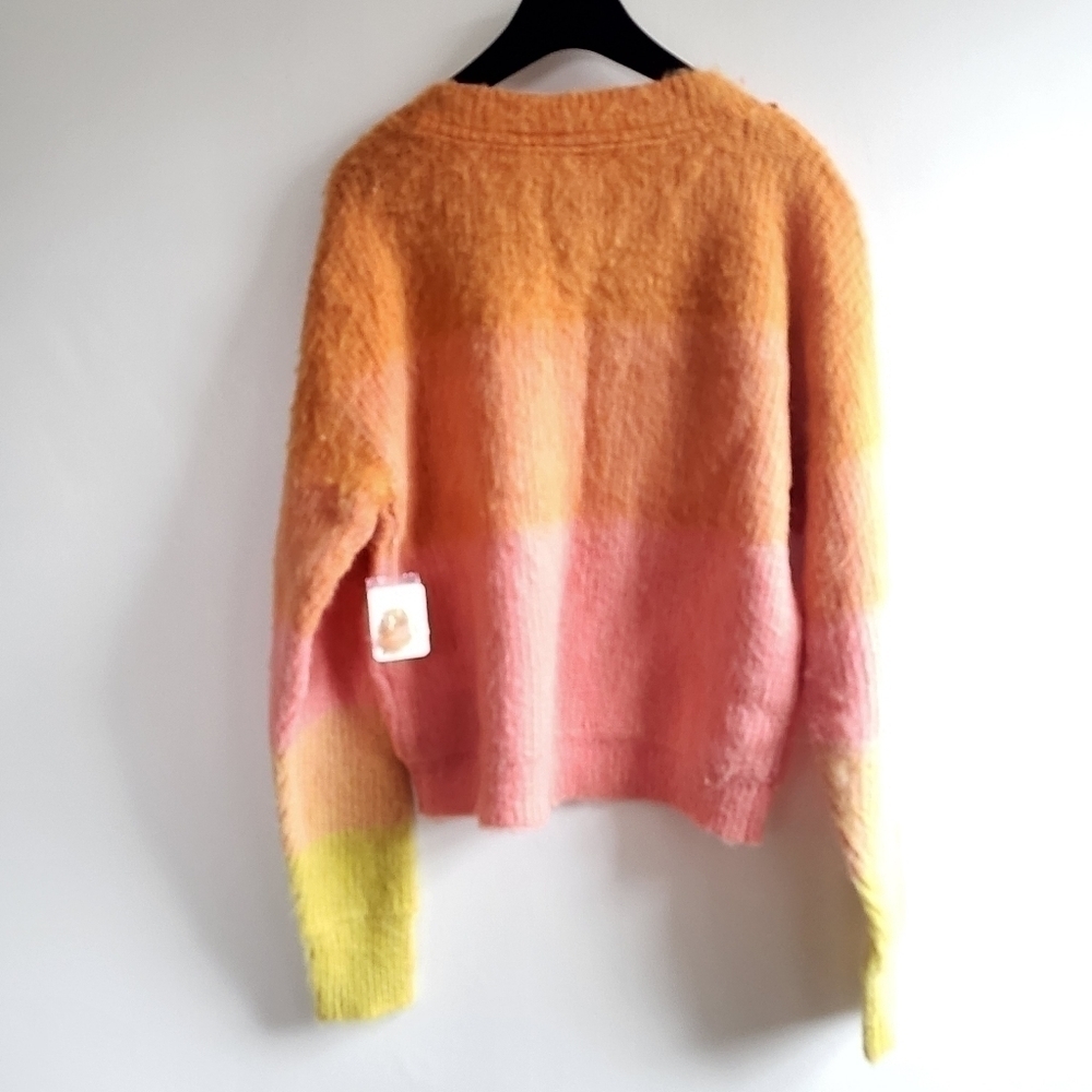 New Free People Autumn Sky Pullover Autumn Sky Combo Sweater NWT Size Small - Picture 11 of 13